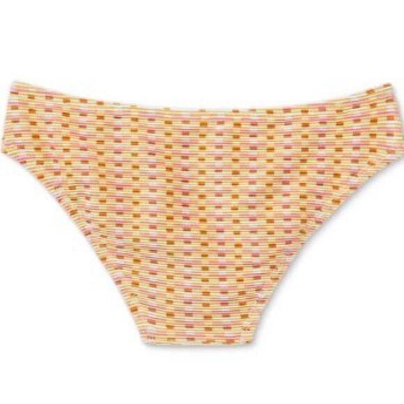 Kona Sol Women’s Ribbed Medium Coverage Hipster Bikini Bottom Size Large NWT - Picture 4 of 6